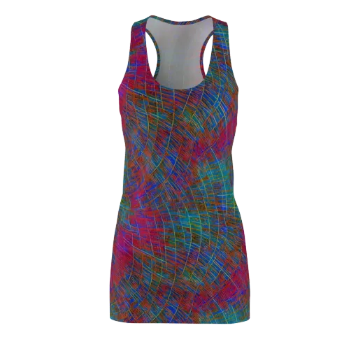 Electric Cartography on a Racerback Dress