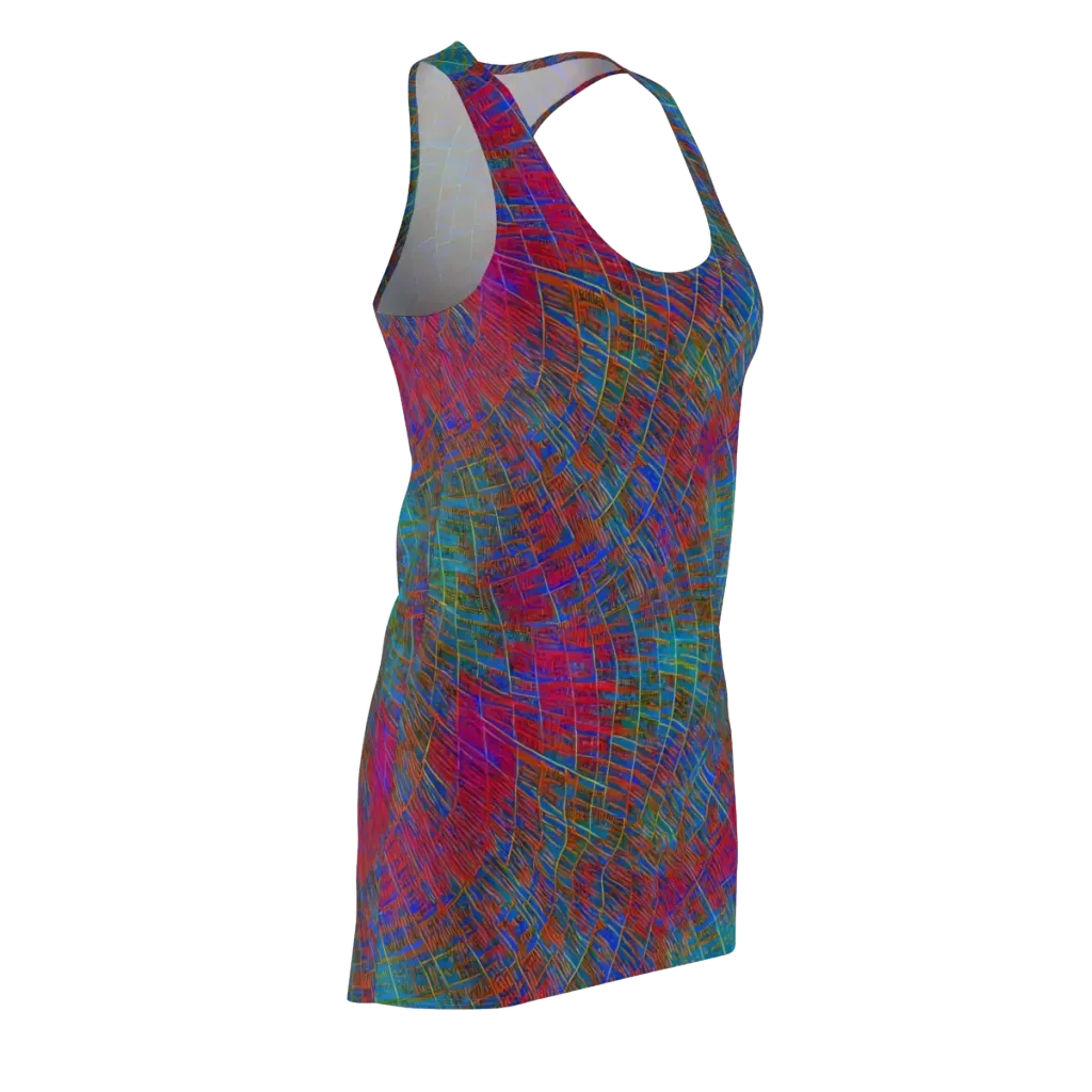 Electric Cartography on Racerback Dress — Front Side