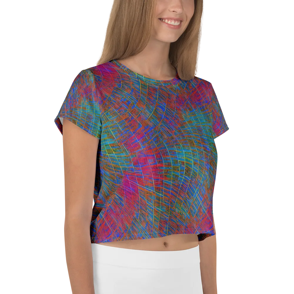 Electric Cartography on Crop Tee — Right