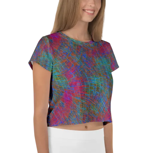 Electric Cartography on a Crop Tee