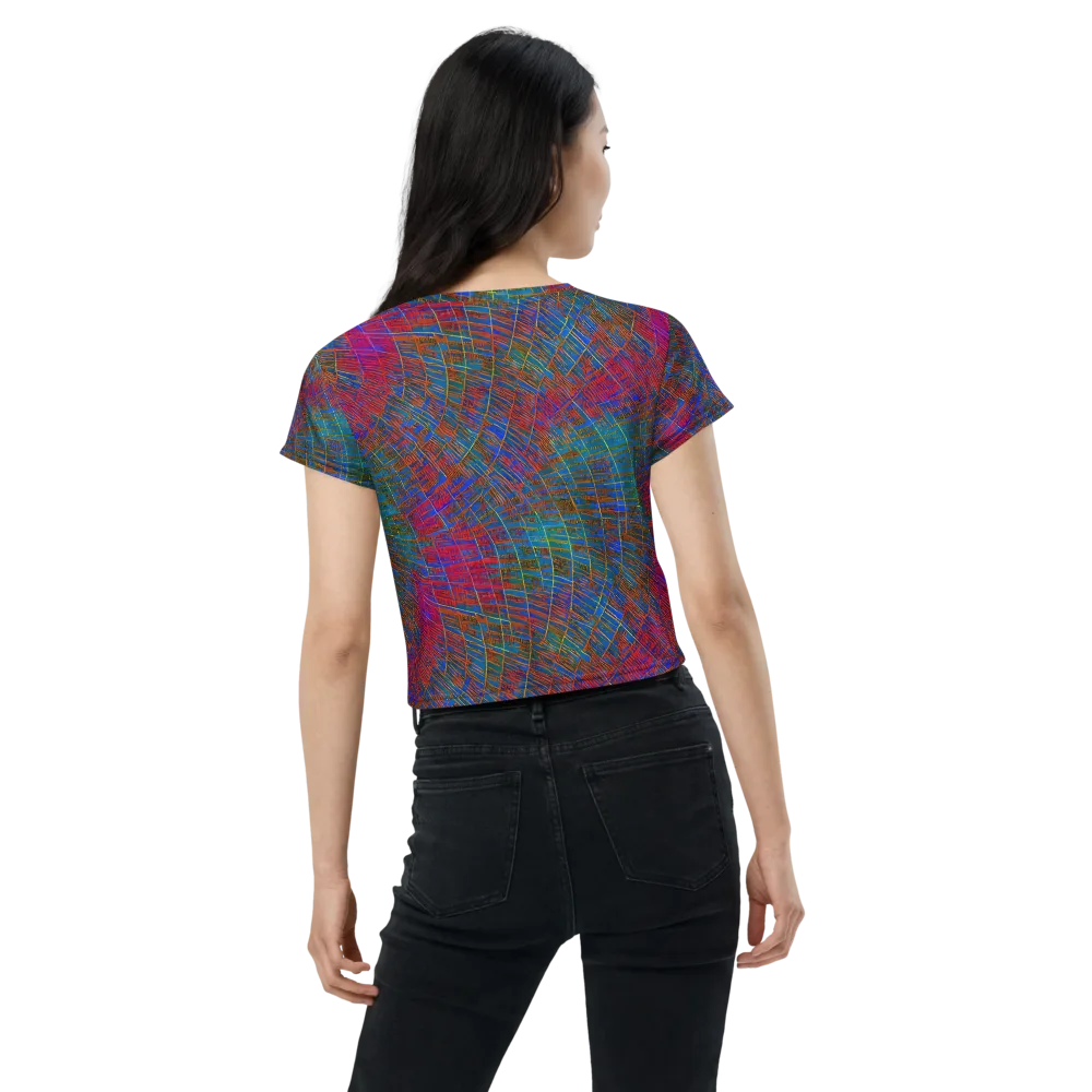 Electric Cartography on Crop Tee — Back