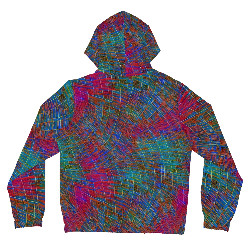 Electric Cartography on Women's Full-Zip Hoodie — Back