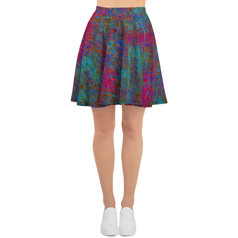 Electric Cartography on Skater Skirt — Front