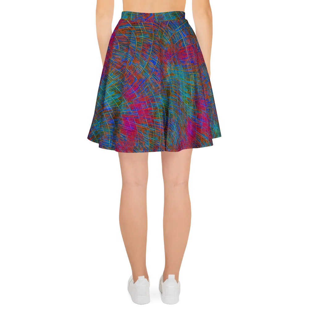 Electric Cartography on Skater Skirt — Back