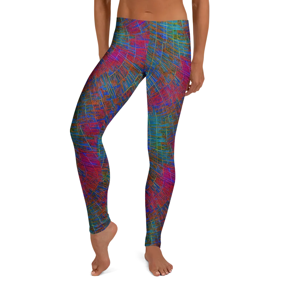 Electric Cartography on Leggings — Front
