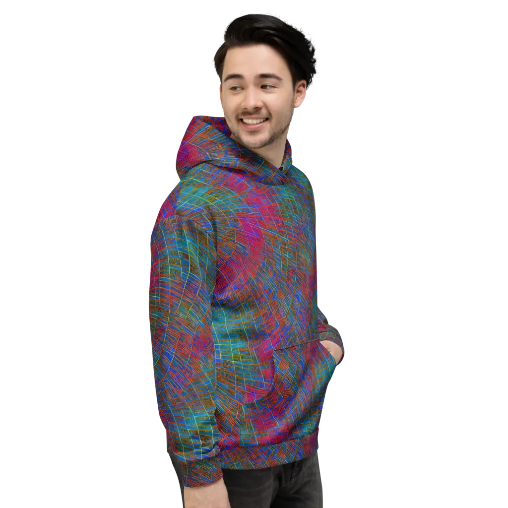 Electric Cartography on Hoodie — Right