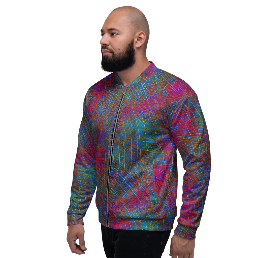 Electric Cartography on Bomber Jacket — Left