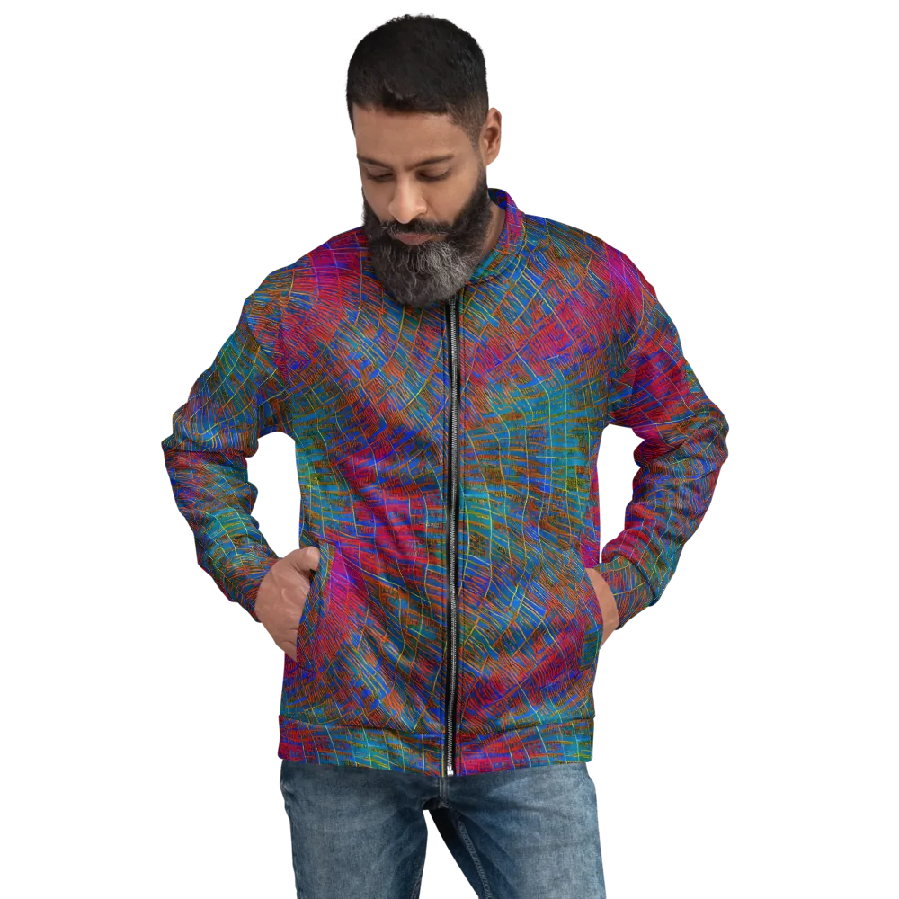 Electric Cartography on Bomber Jacket — Front