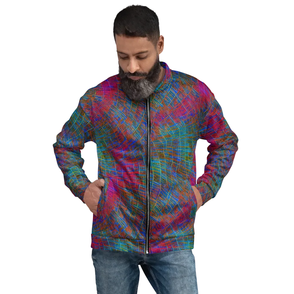 Electric Cartography on Bomber Jacket — Front