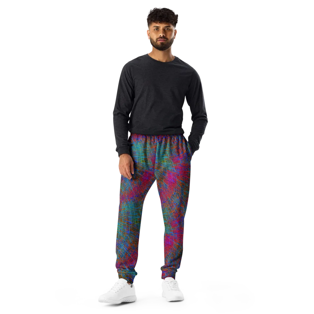 Electric Cartography on Men's Joggers — Front