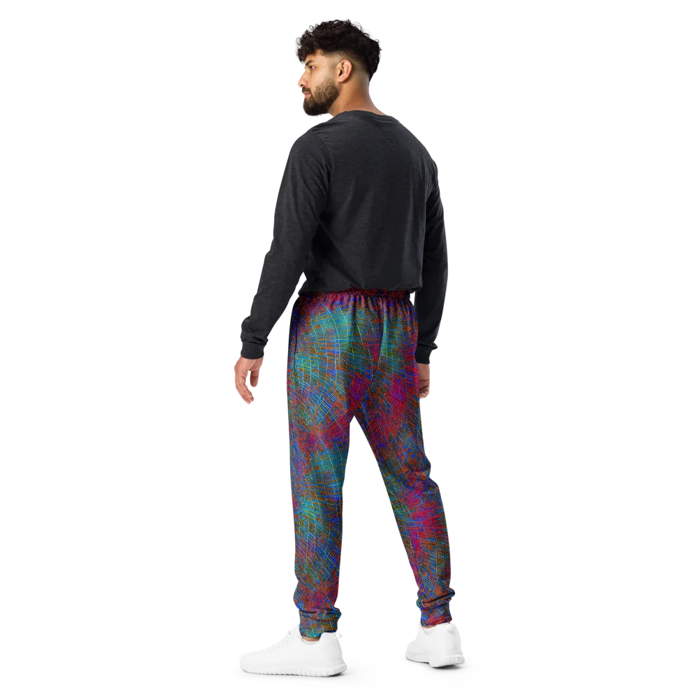 Electric Cartography on Men's Joggers — Back