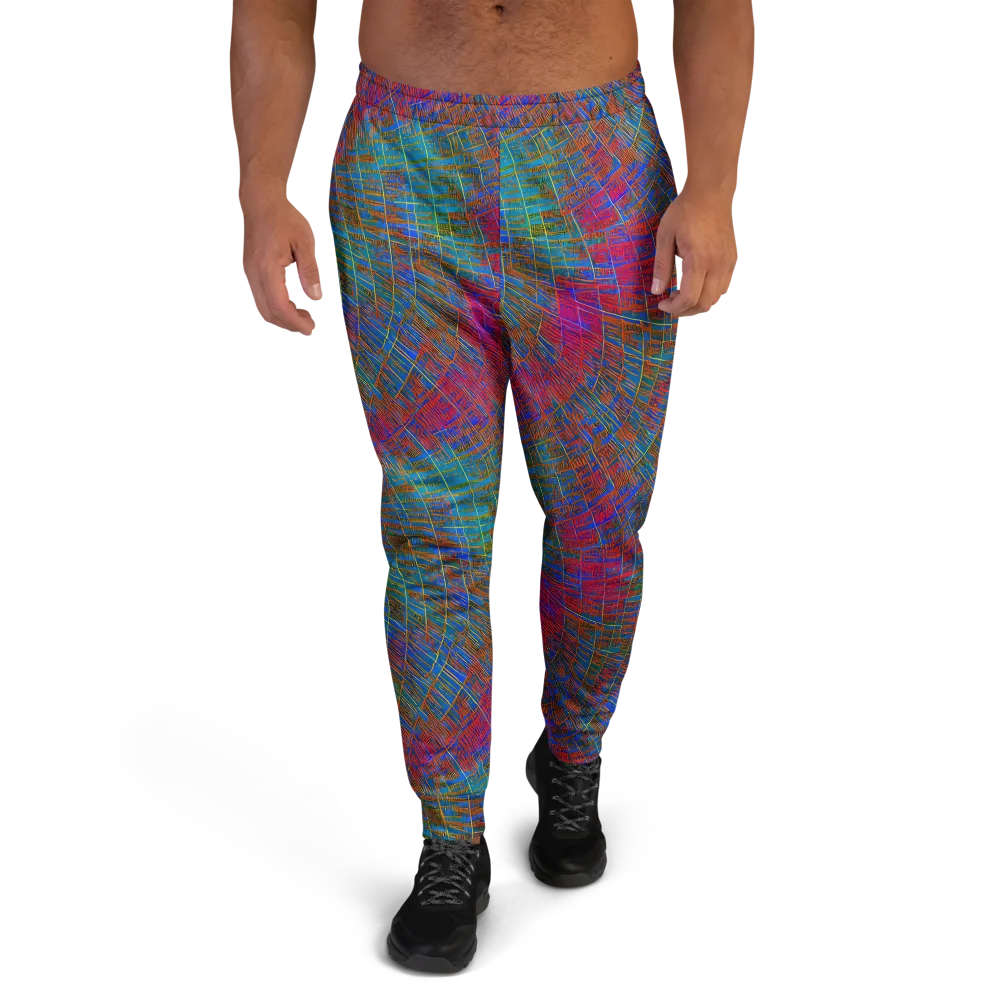 Electric Cartography on Men's Joggers — Front