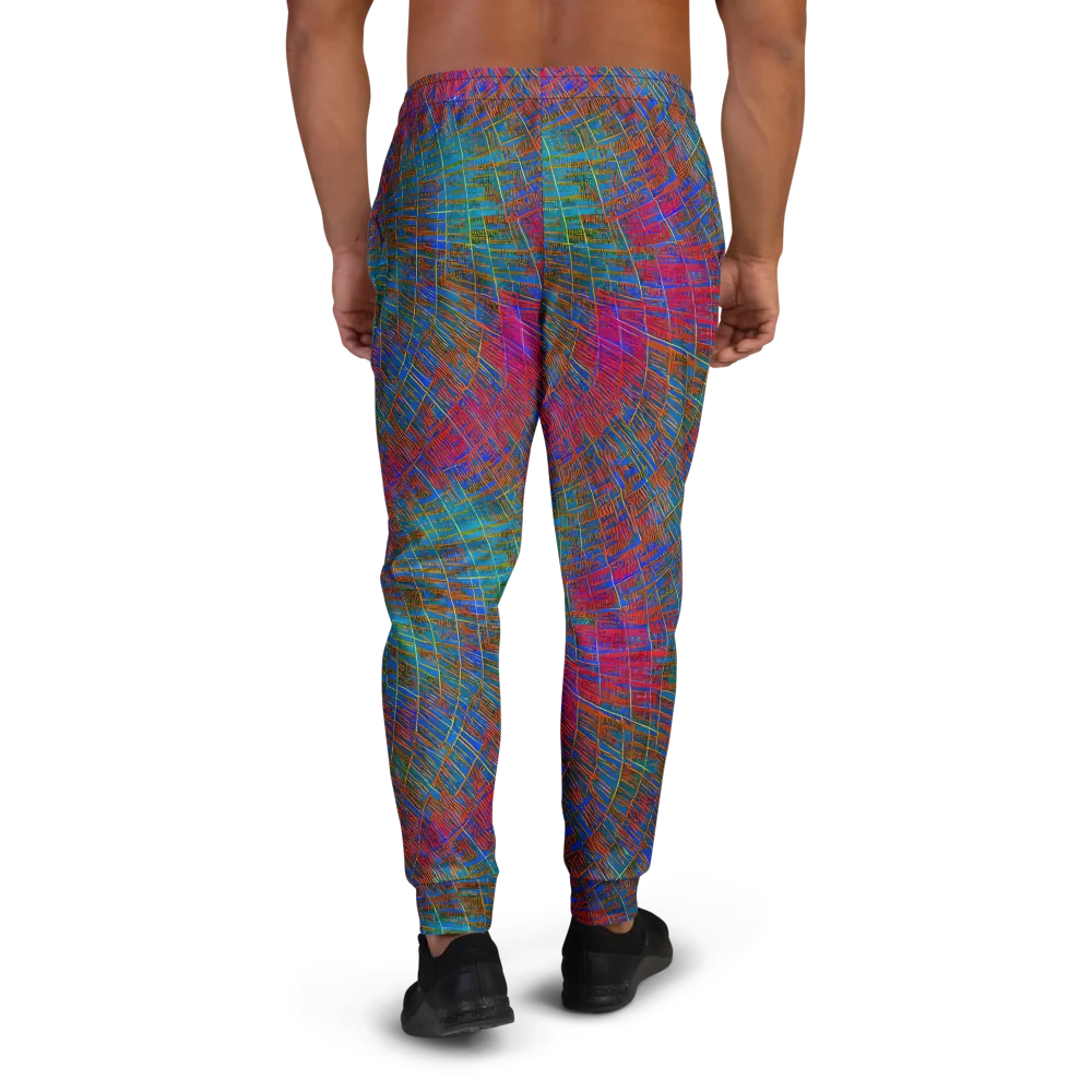 Electric Cartography on Men's Joggers — Back