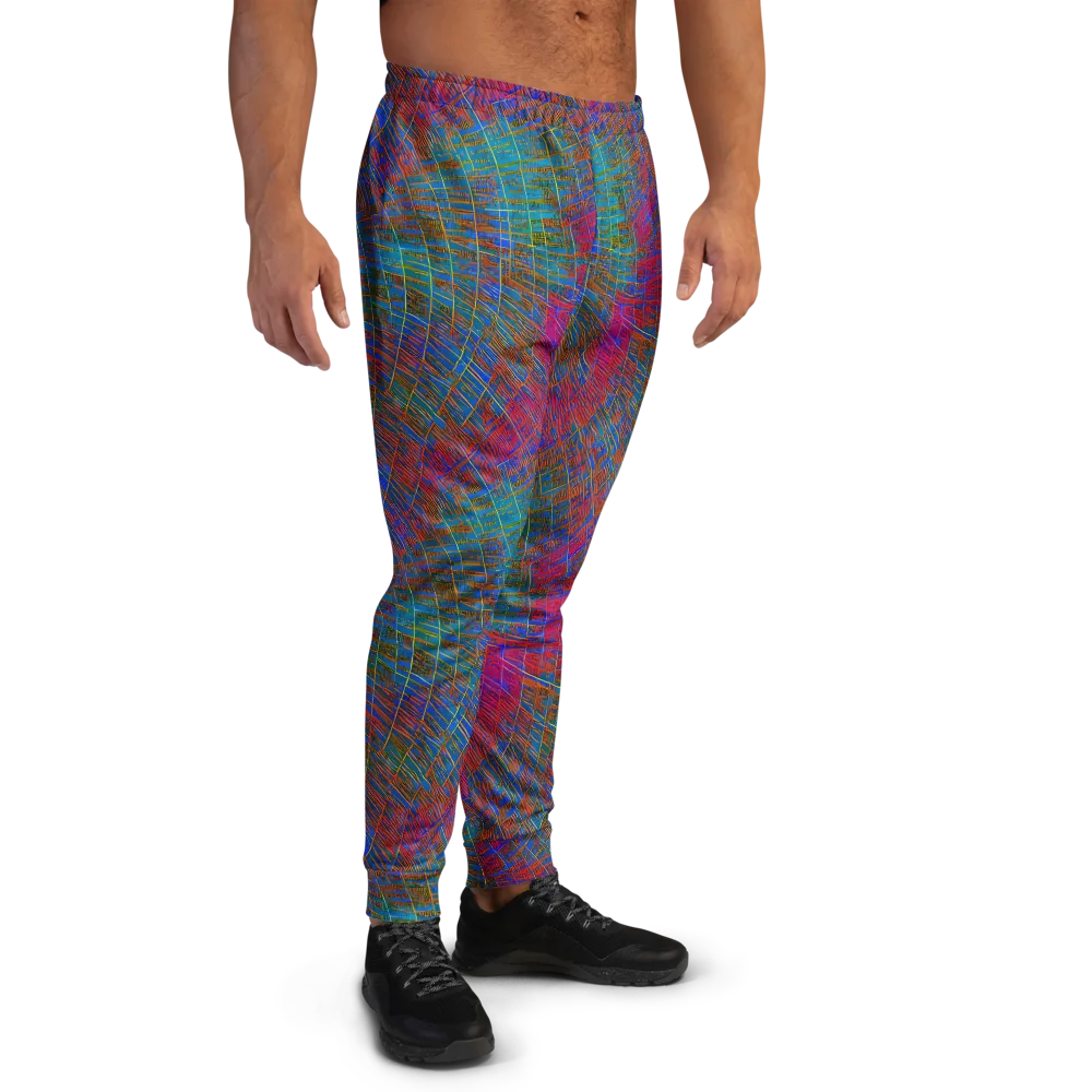 Electric Cartography on Men's Joggers — Right