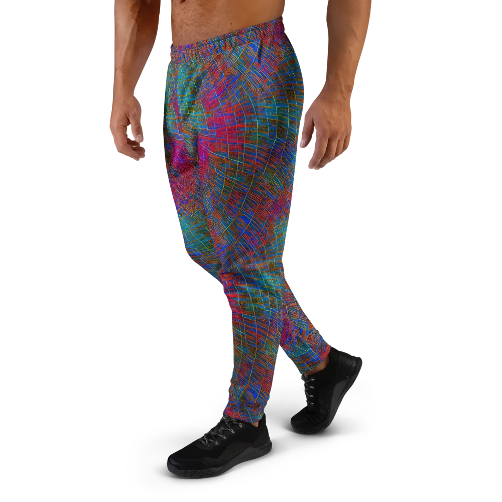 Electric Cartography on Men's Joggers — Left