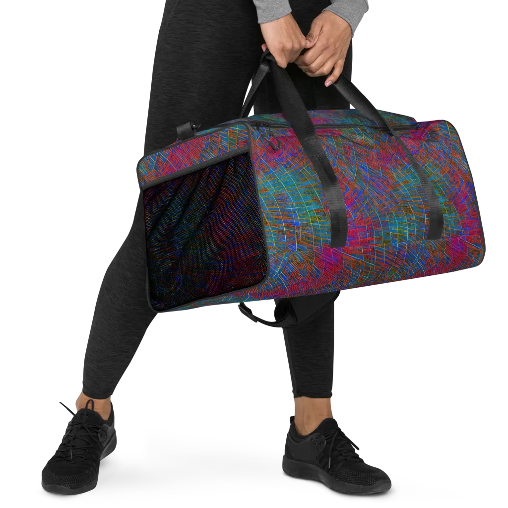 Electric Cartography on Duffle Bag — Right Front