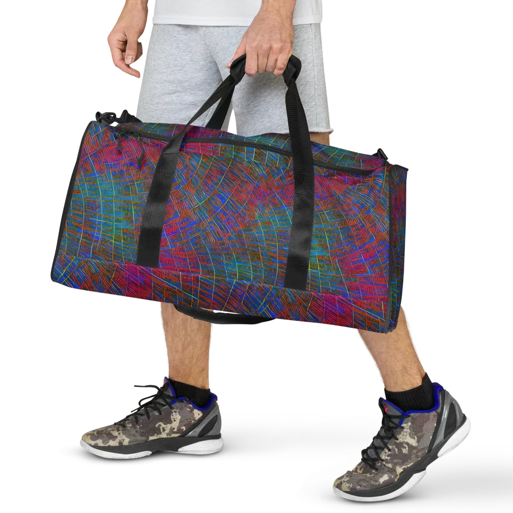 Electric Cartography on Duffle Bag — Front