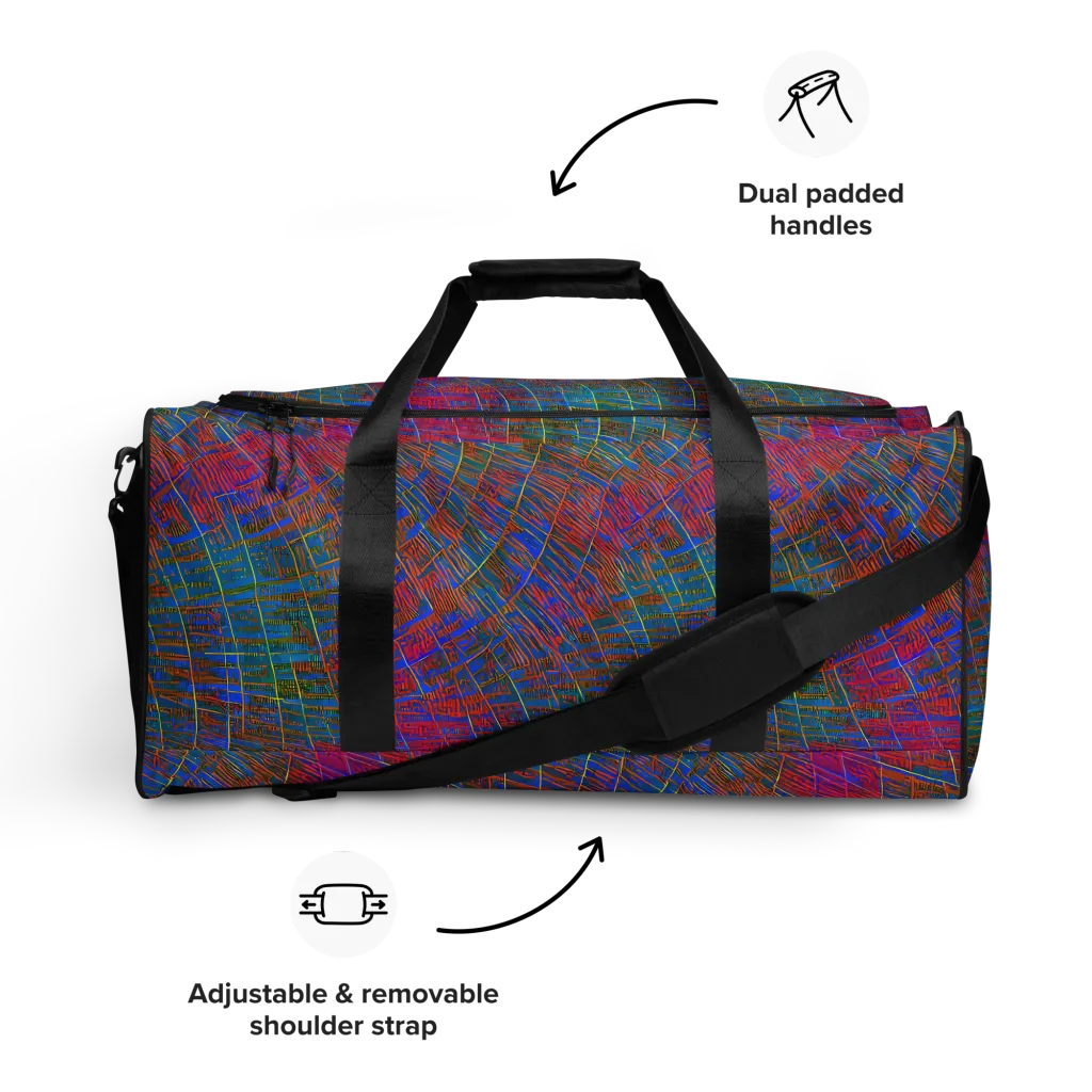 Electric Cartography on Duffle Bag — Front