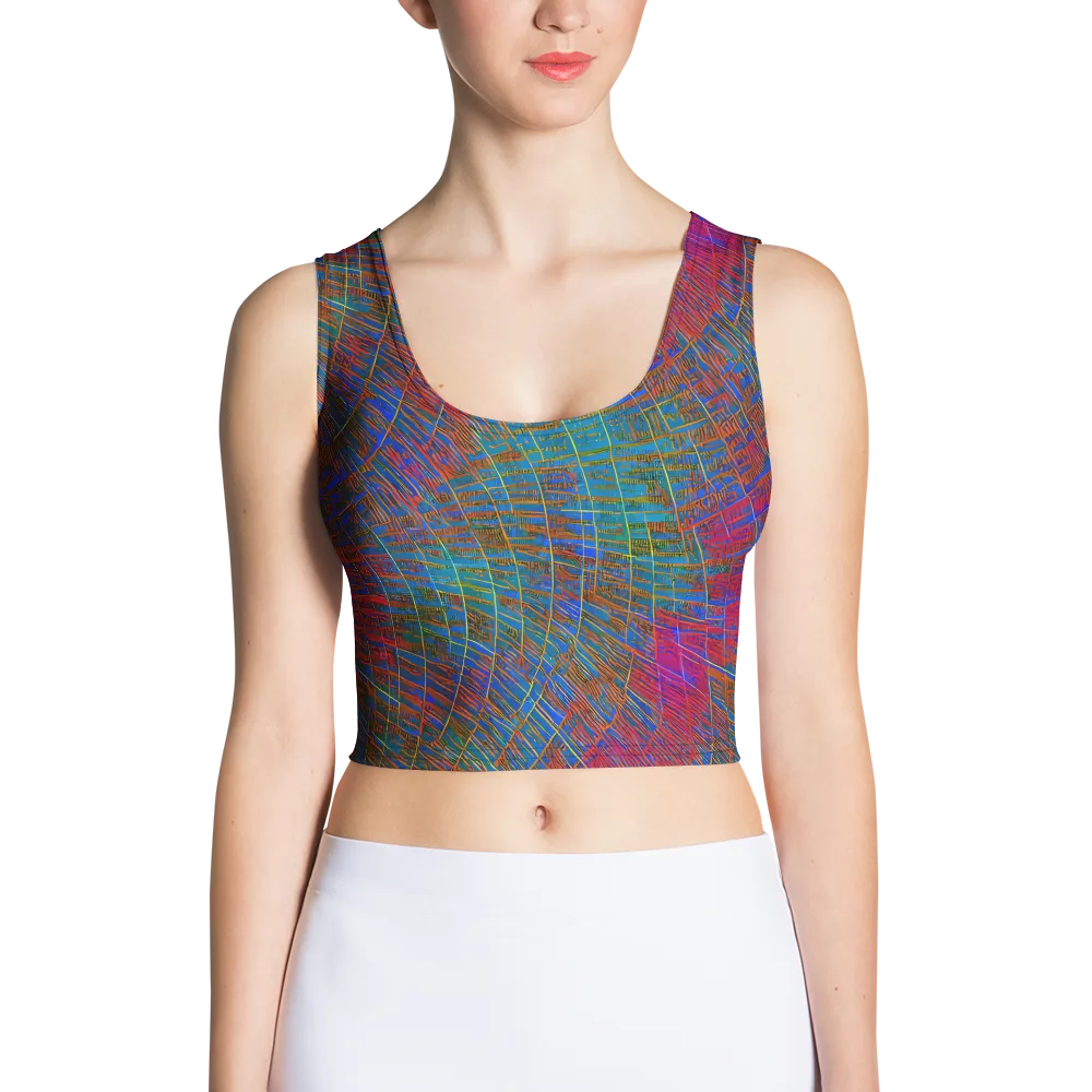 Electric Cartography on Crop Top — Front