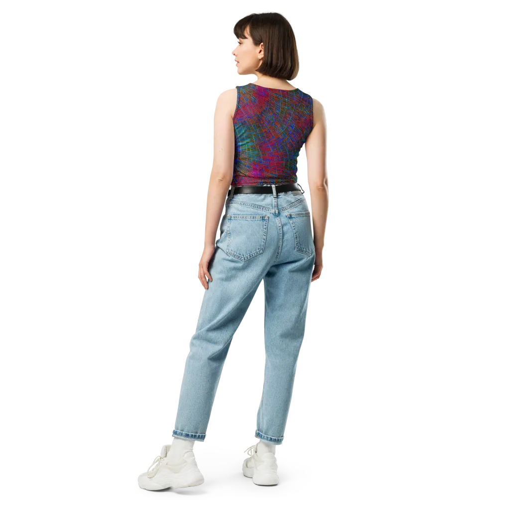 Electric Cartography on Crop Top — Back