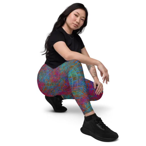 Electric Cartography on a Leggings with Pockets