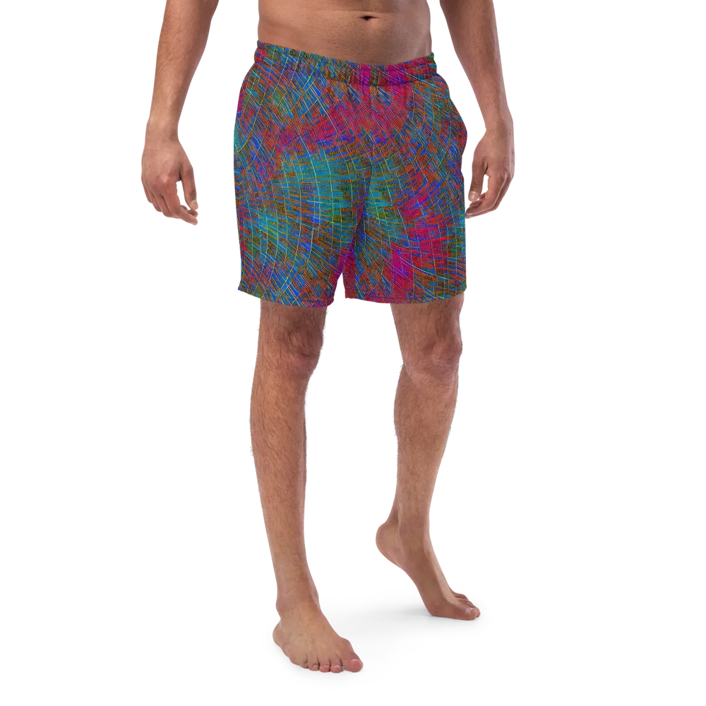 Electric Cartography on Swim Trunks — Front