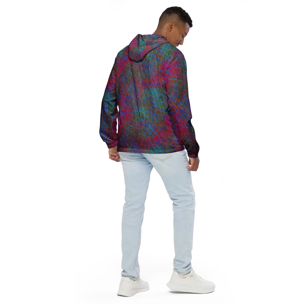 Electric Cartography on Men's Windbreaker — Back