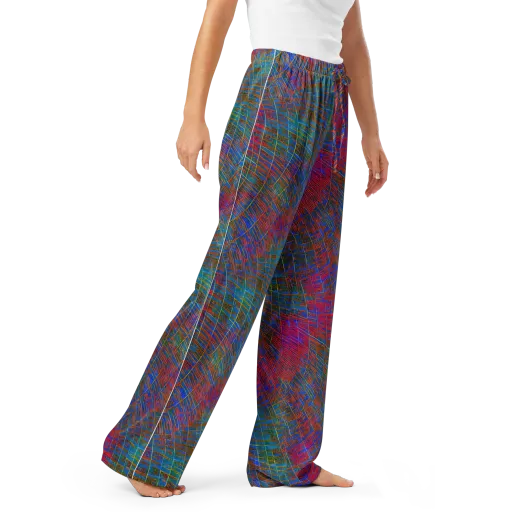 Electric Cartography on a Women's Pajama Pants