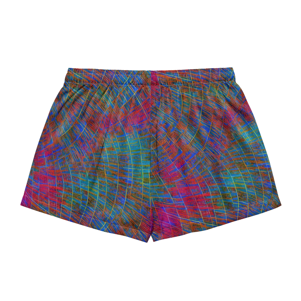 Electric Cartography on Women's Pajama Shorts — Back