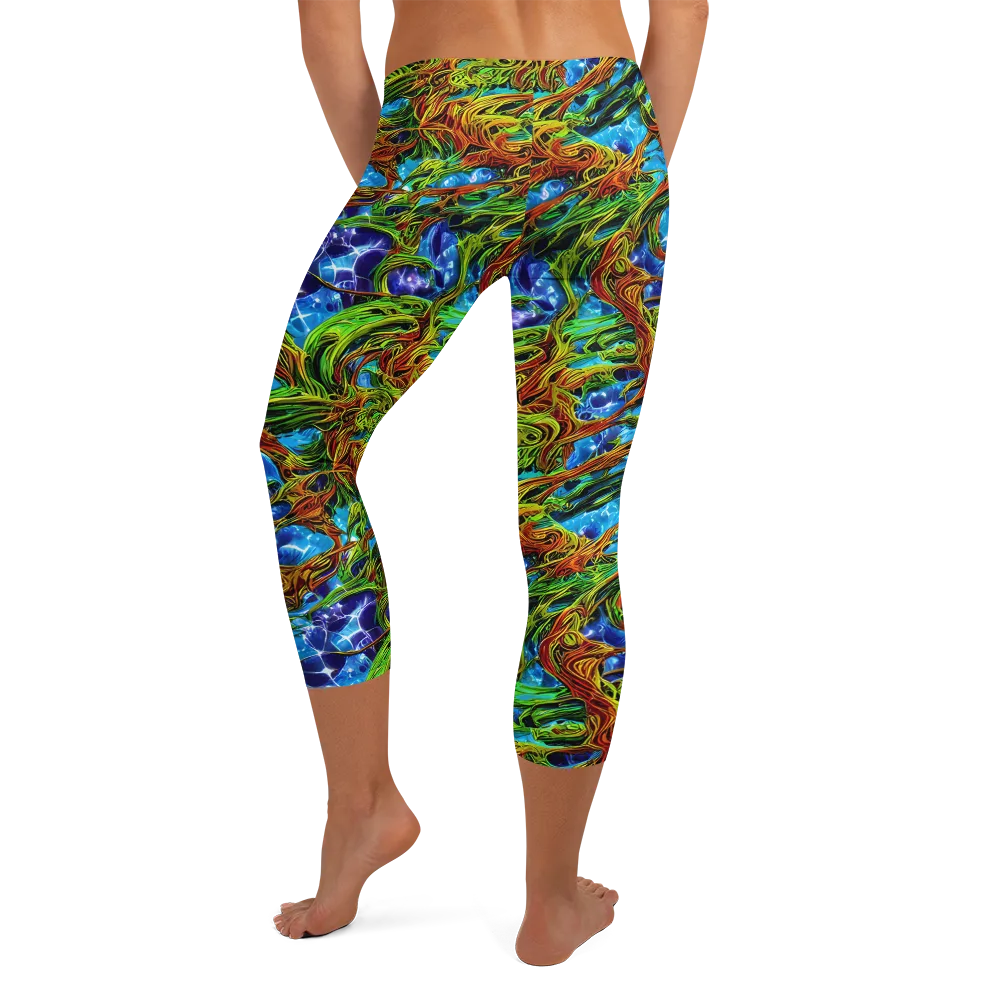 Neon Riverwood on Capri Leggings — Back