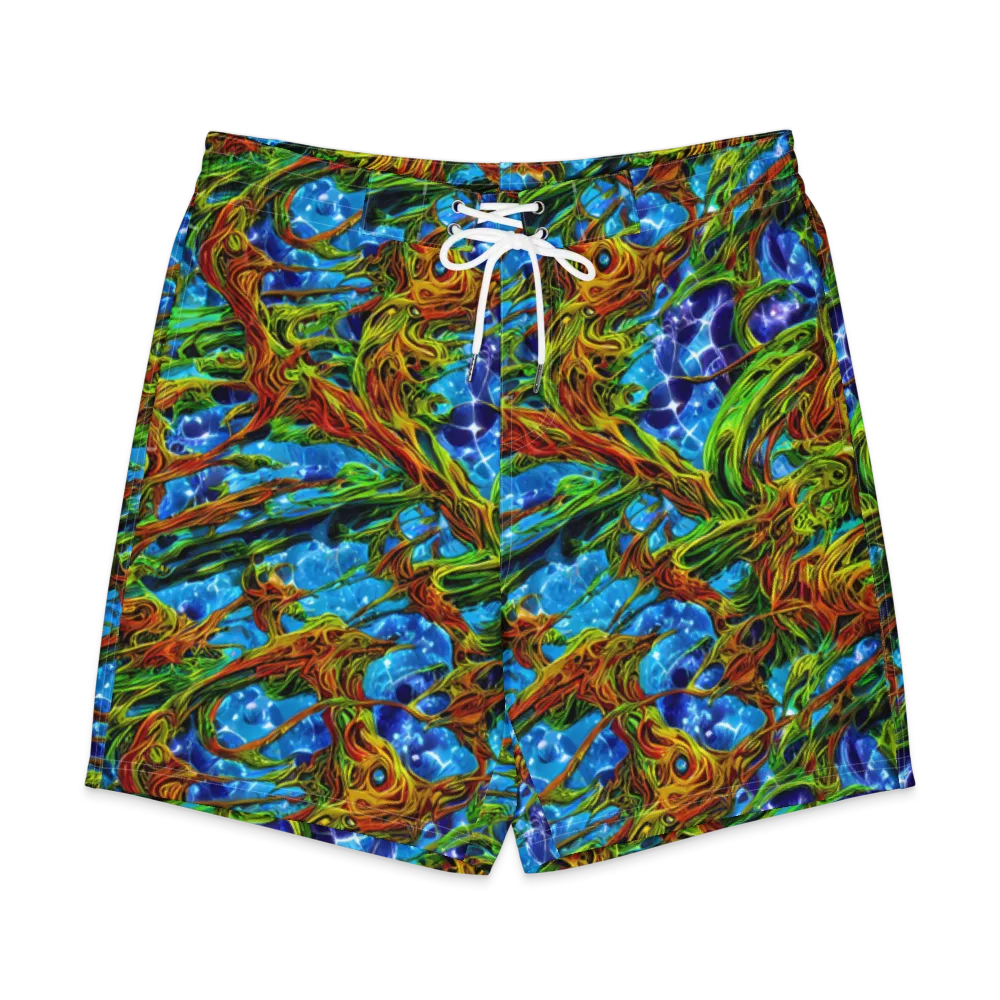 Neon Riverwood on Men's Board Shorts — Front