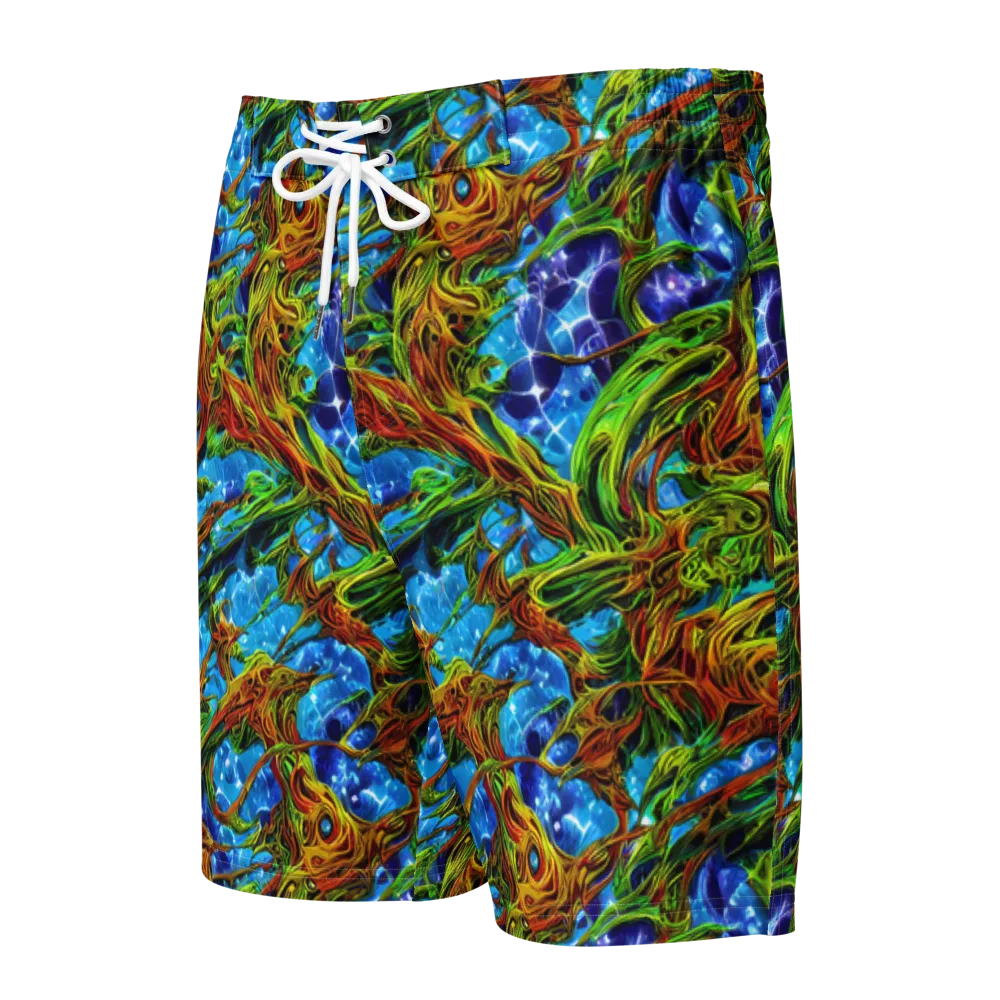 Neon Riverwood on Men's Board Shorts — Front