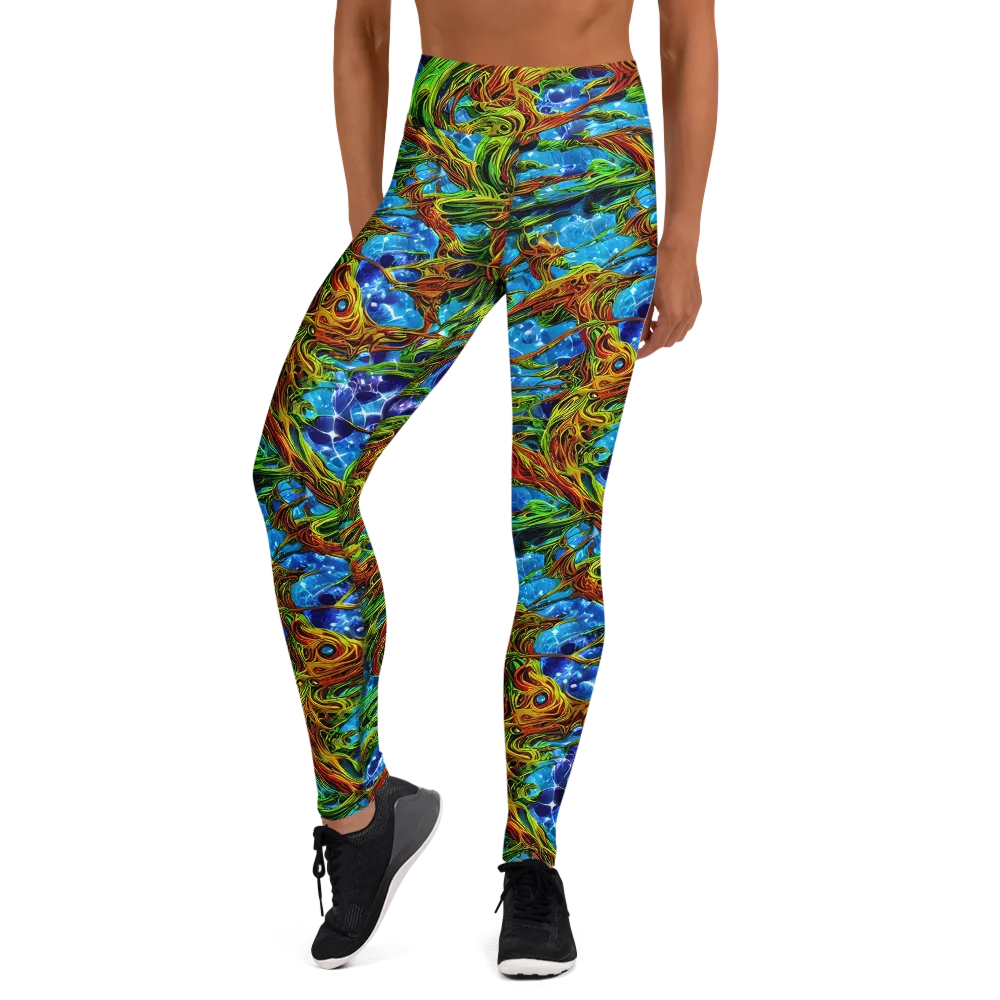 Neon Riverwood on Yoga Leggings — Front