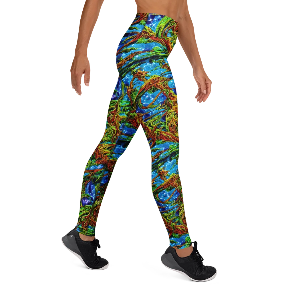 Neon Riverwood on Yoga Leggings — Right