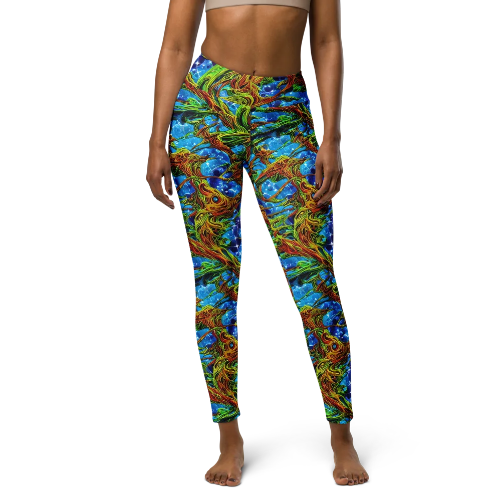 Neon Riverwood on Yoga Leggings — Front