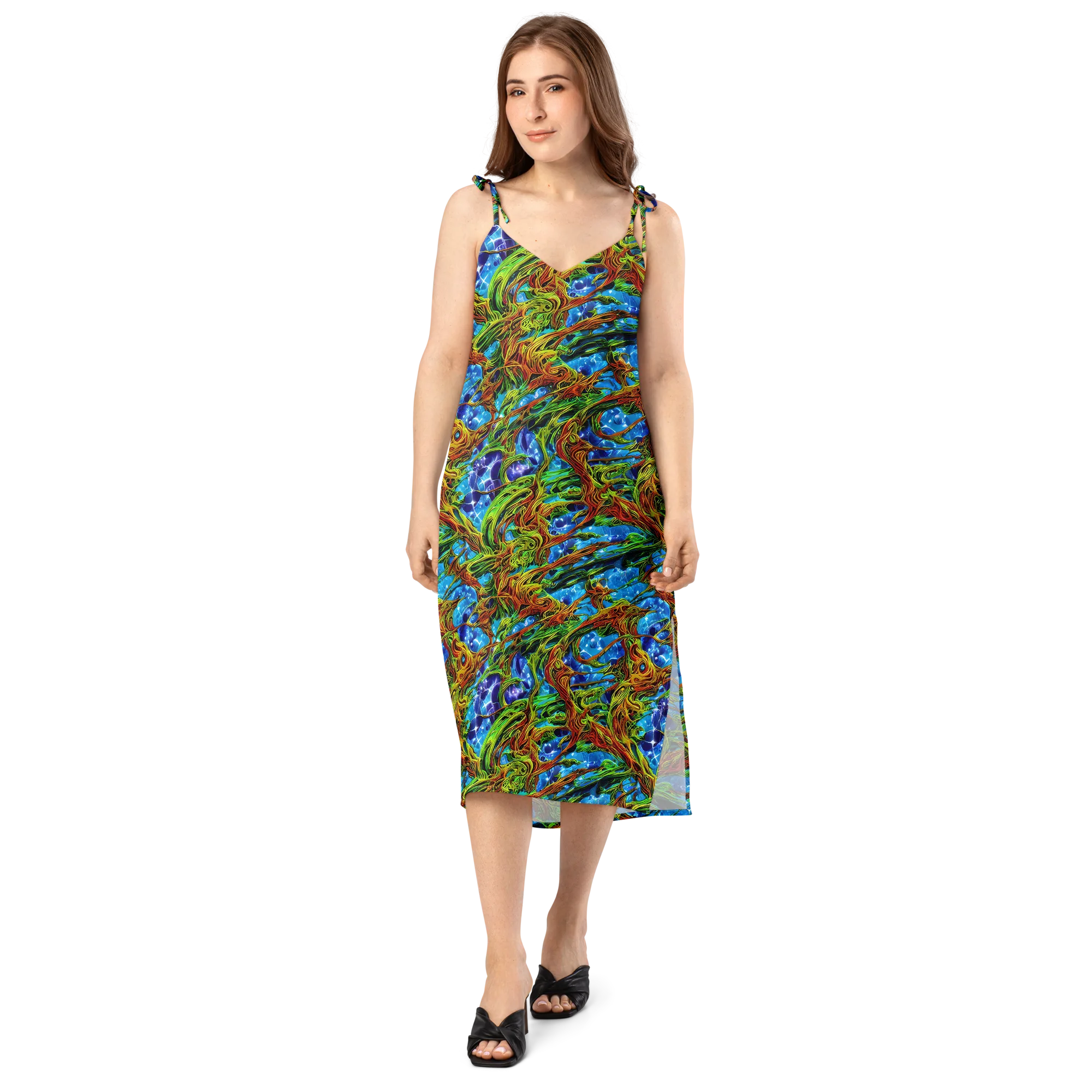 Neon Riverwood on Slip Dress — Front