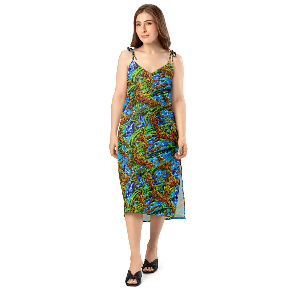Neon Riverwood on Slip Dress — Front