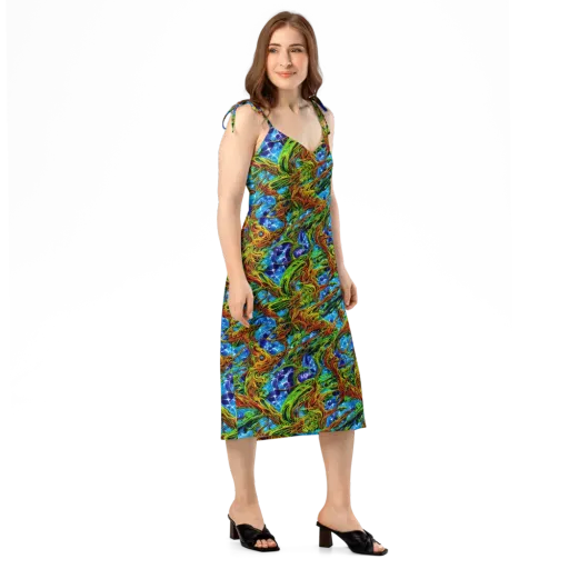 Neon Riverwood on a Slip Dress