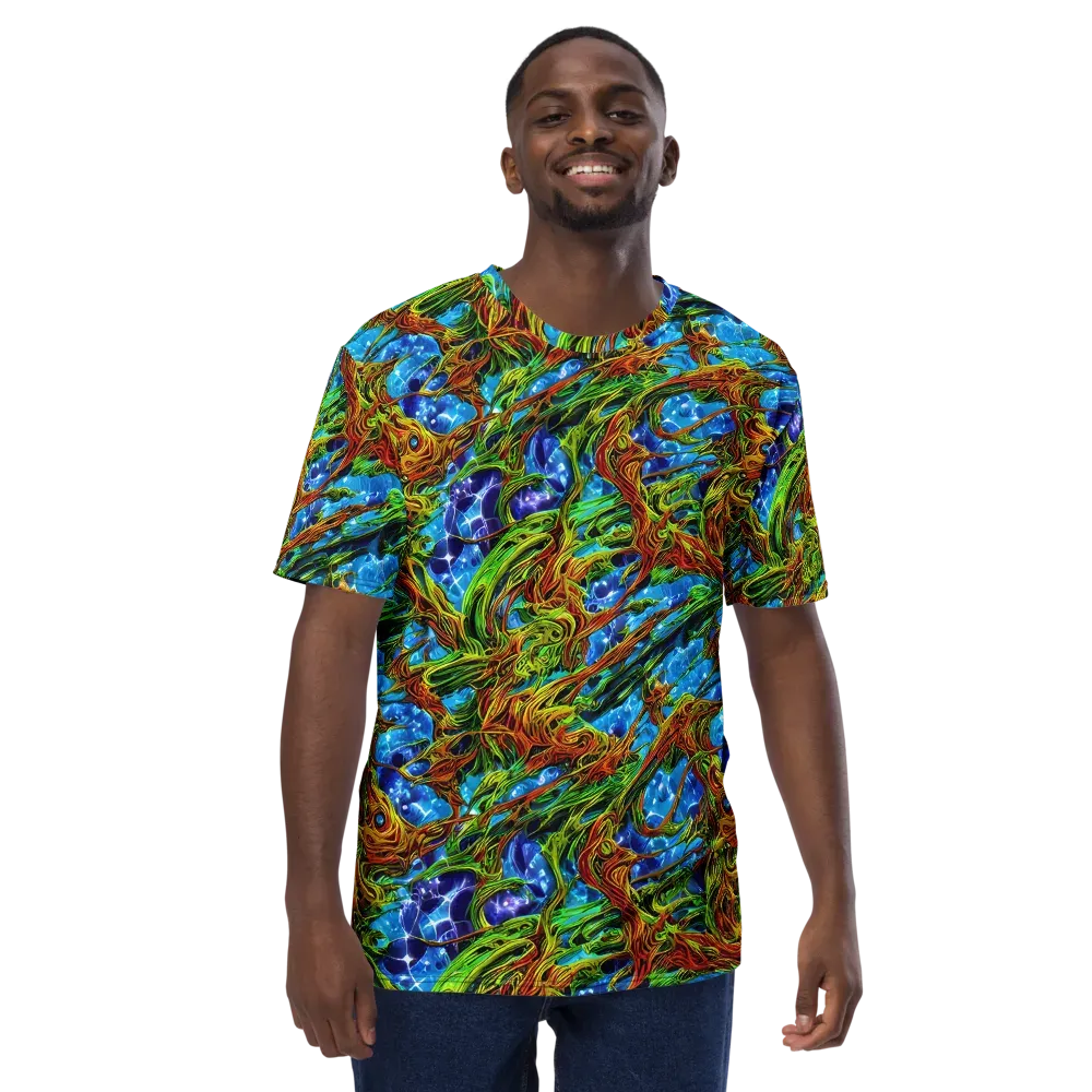 Neon Riverwood on Men's Crew Neck T-Shirt — Front