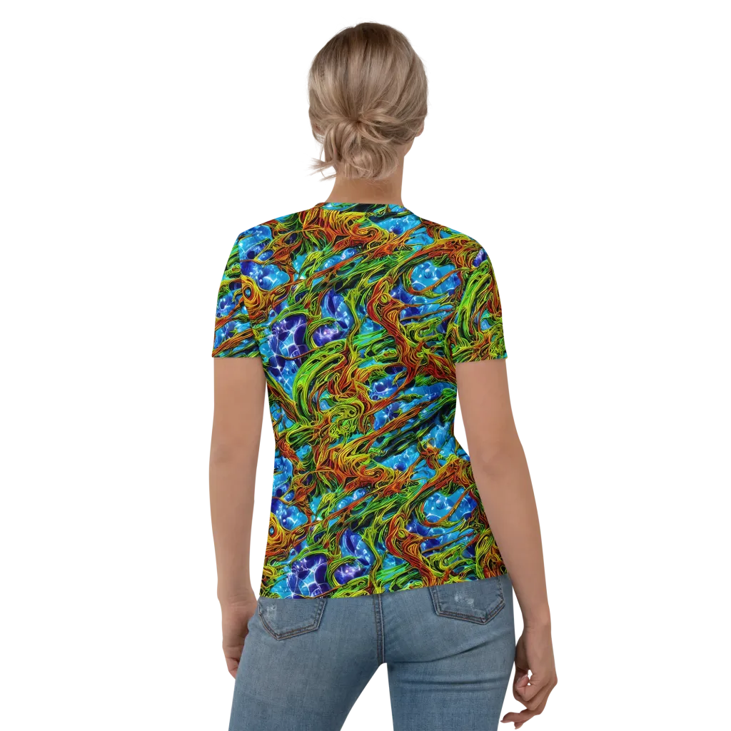 Neon Riverwood on Women's Crew Neck T-Shirt — Back