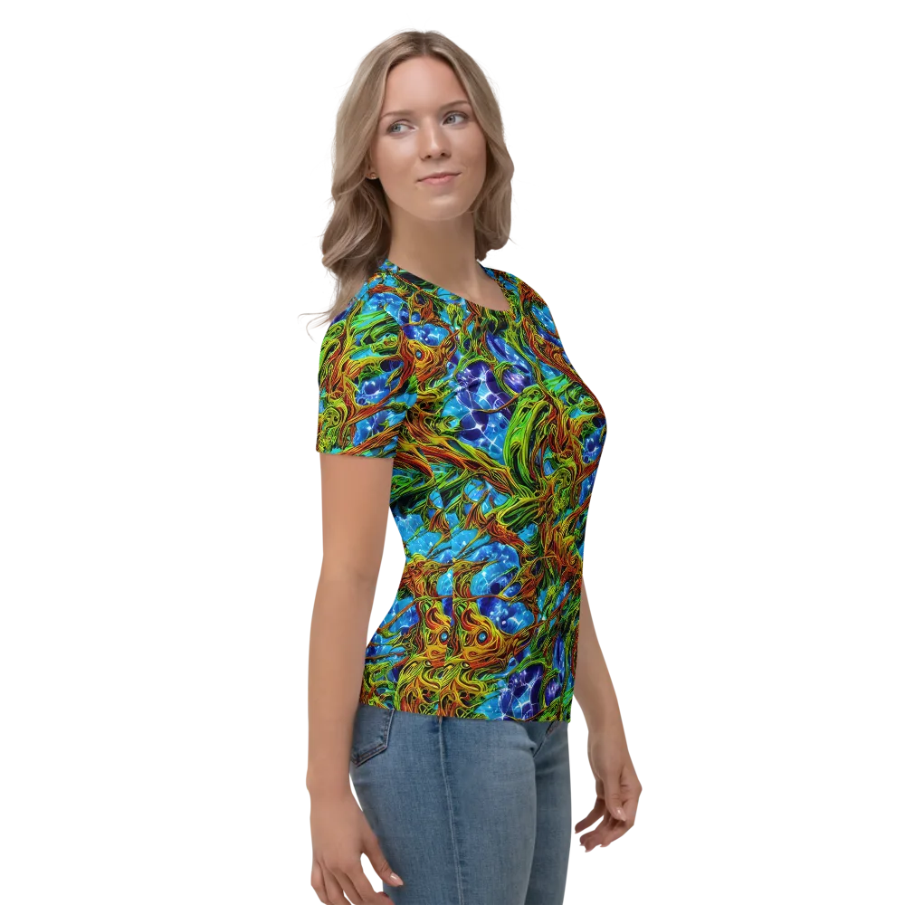 Neon Riverwood on Women's Crew Neck T-Shirt — Right