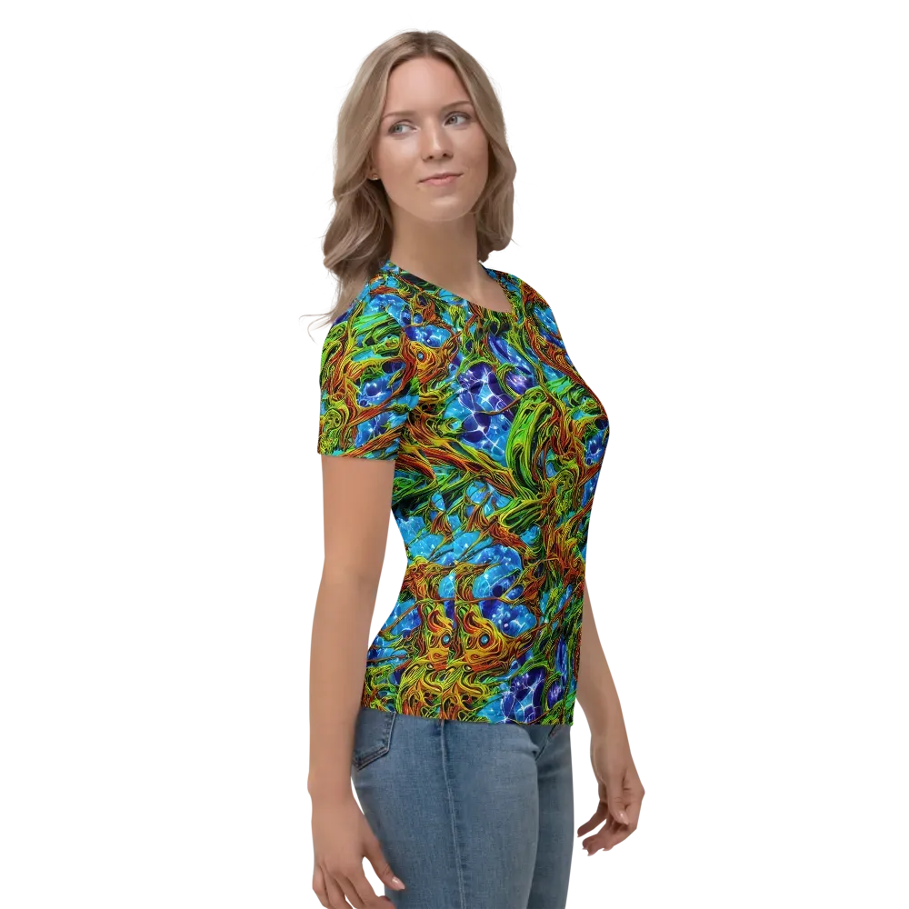 Neon Riverwood on Women's Crew Neck T-Shirt — Right