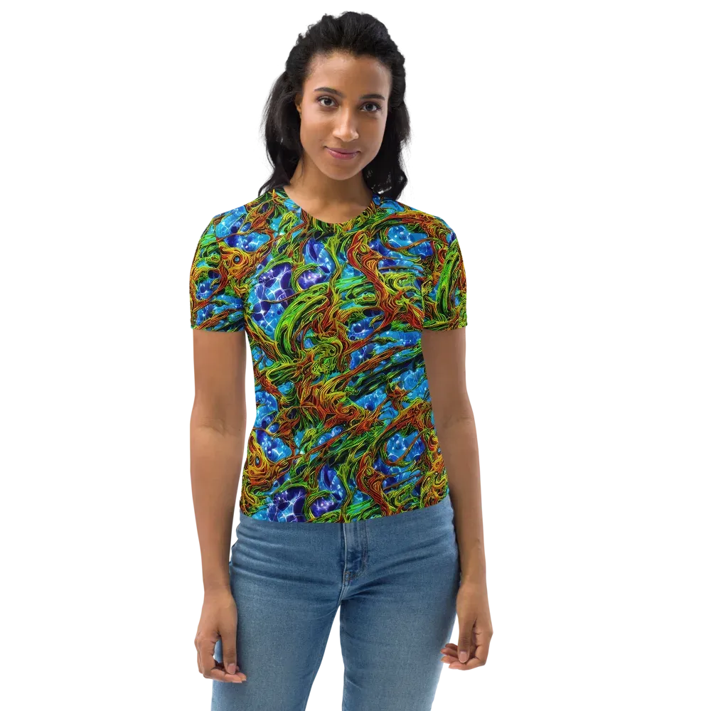 Neon Riverwood on Women's Crew Neck T-Shirt — Front