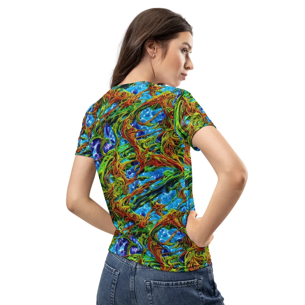Neon Riverwood on Women's Crew Neck T-Shirt — Back