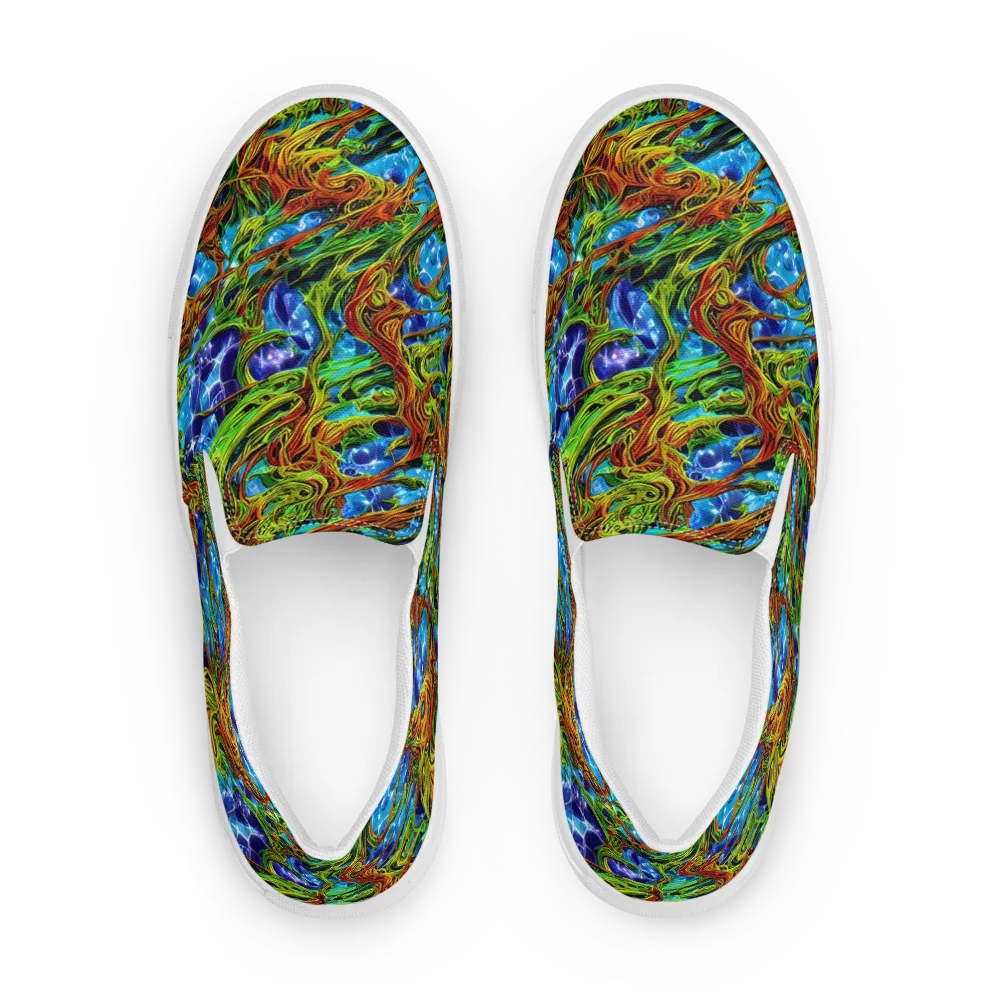 Neon Riverwood on Men's Slip-On Canvas Shoes — Front