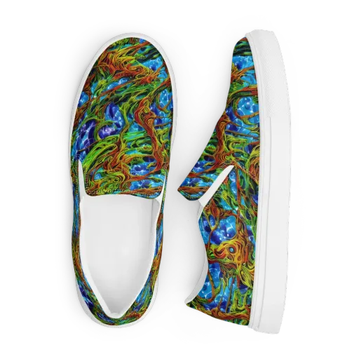 Neon Riverwood on a Men's Slip-On Canvas Shoes