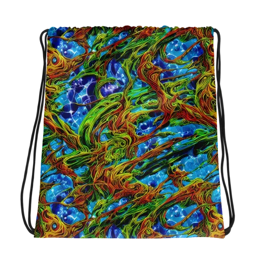 Neon Riverwood on a Drawstring Bag