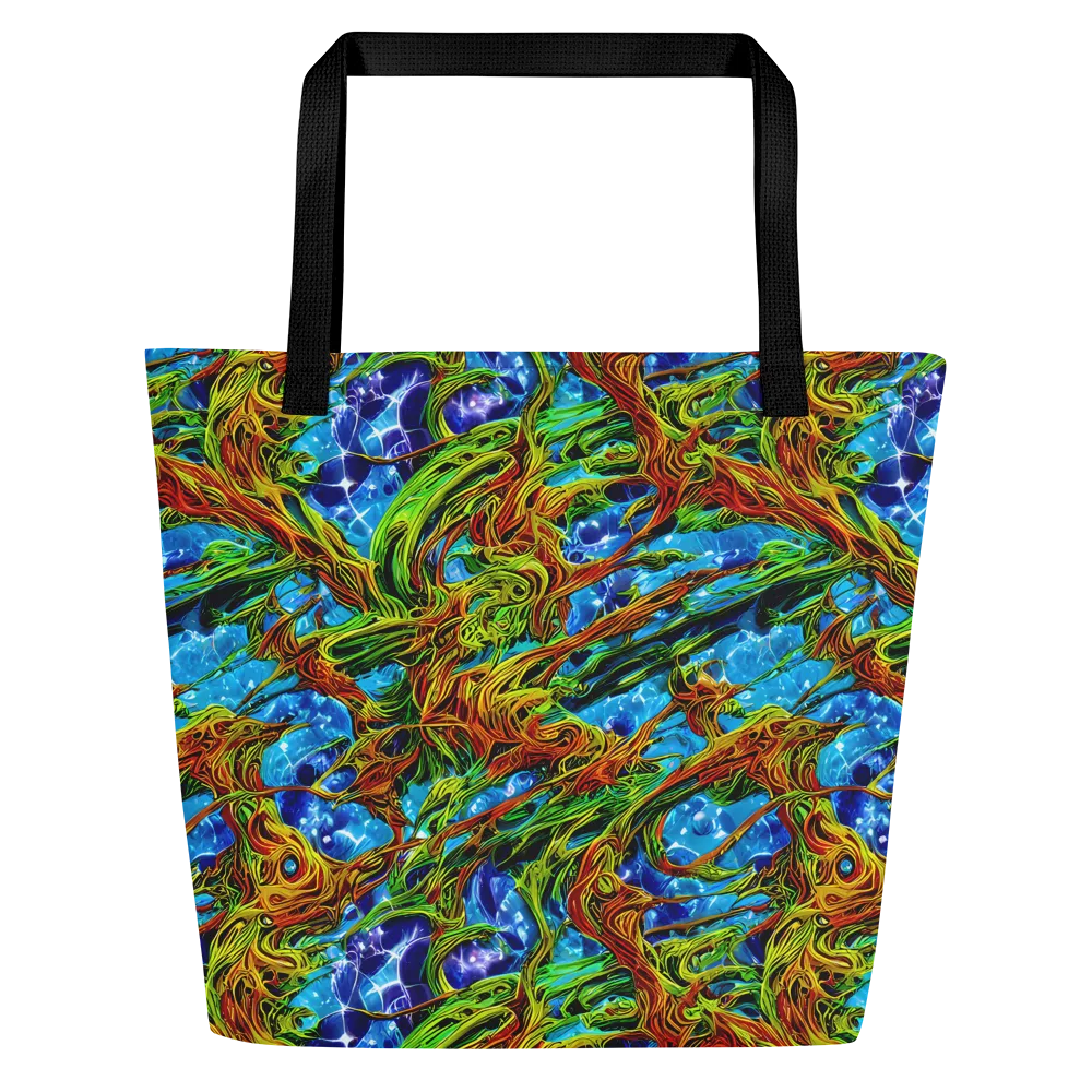 Neon Riverwood on Large Tote Bag W/ Pocket — Front
