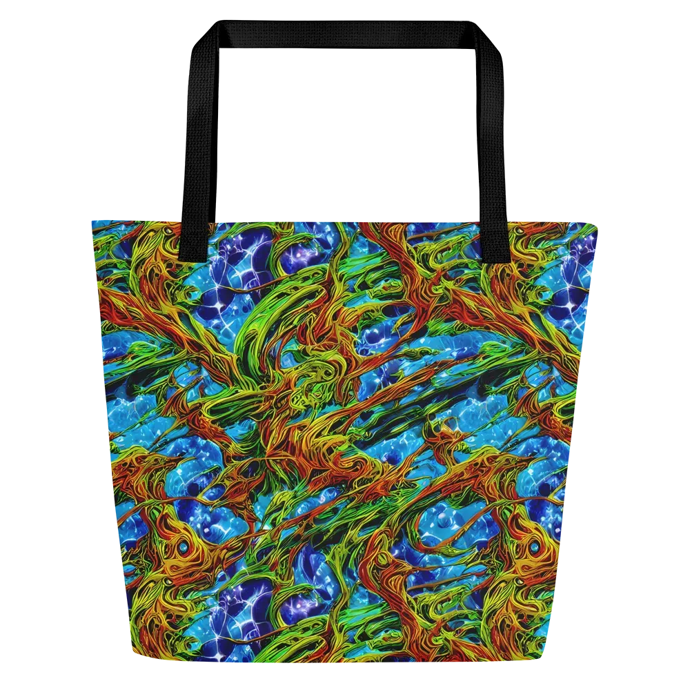 Neon Riverwood on Large Tote Bag W/ Pocket — Front