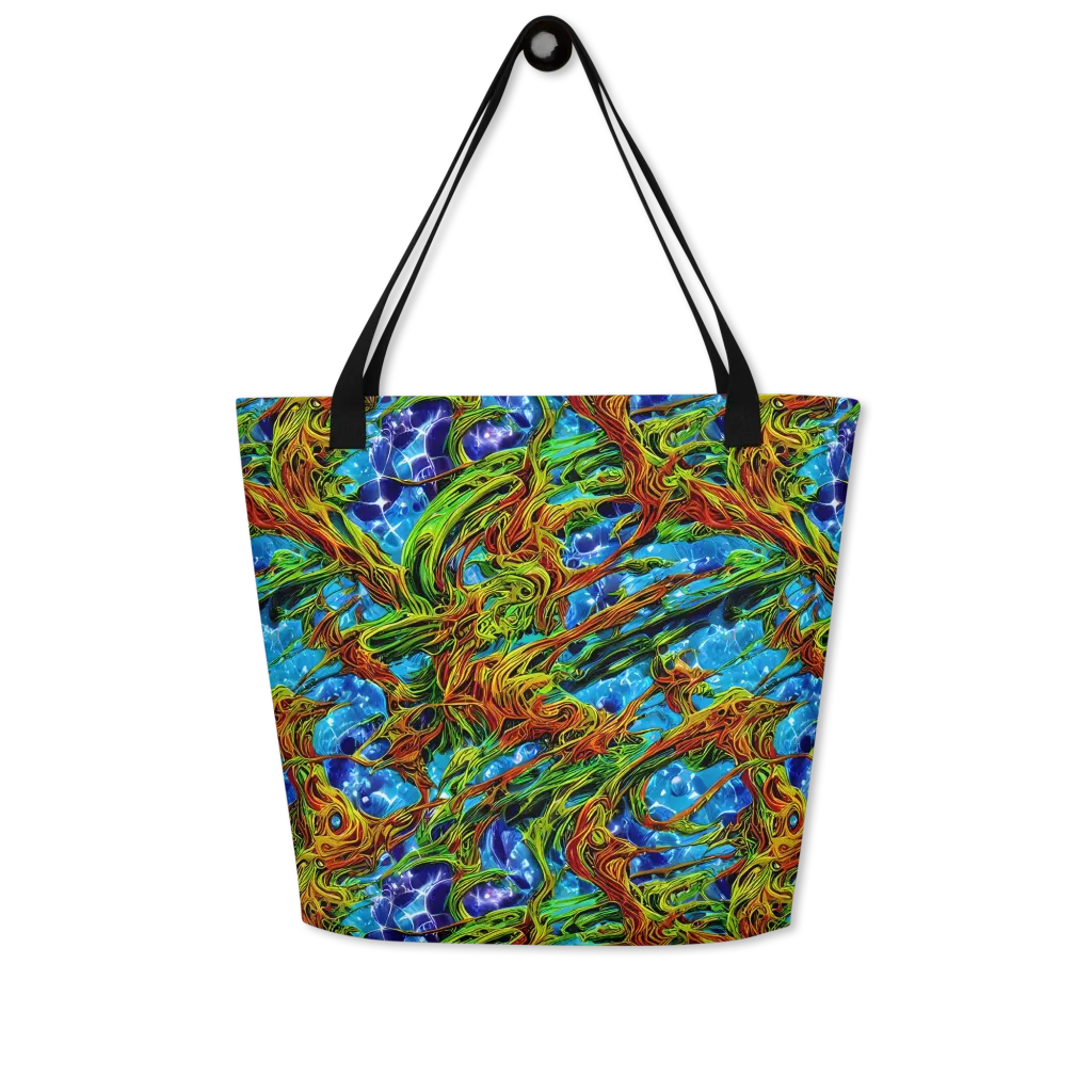 Neon Riverwood on Large Tote Bag W/ Pocket — Front